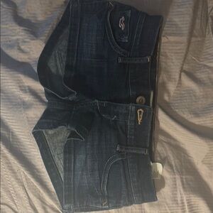 Dark Blue Denim Shorts